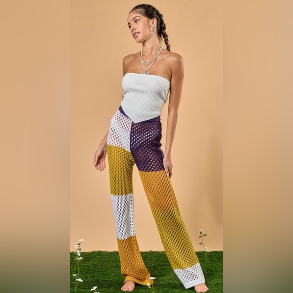 Other - Colorful Patchwork Women's Pants